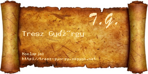 Tresz György névjegykártya